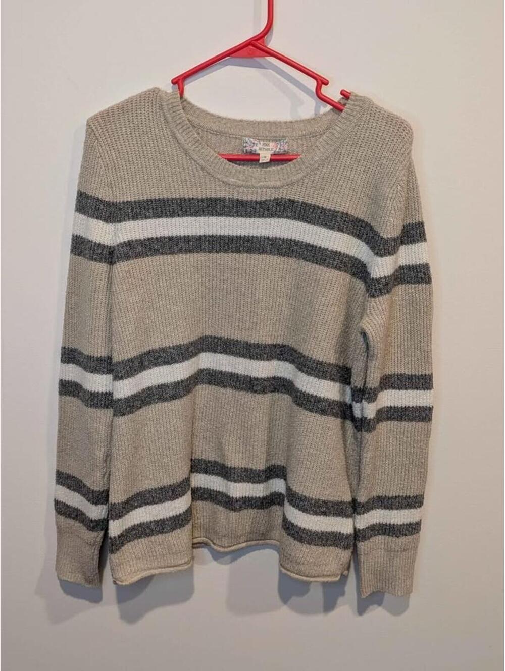 Pink Republic striped sweater L